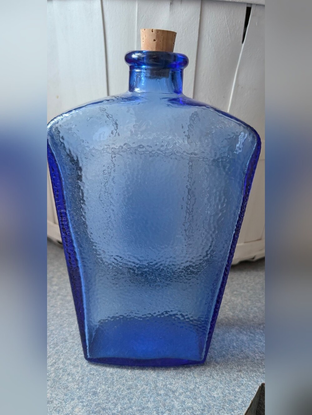Libbey cobalt blue glass decorative decanter bottle CANADA 2